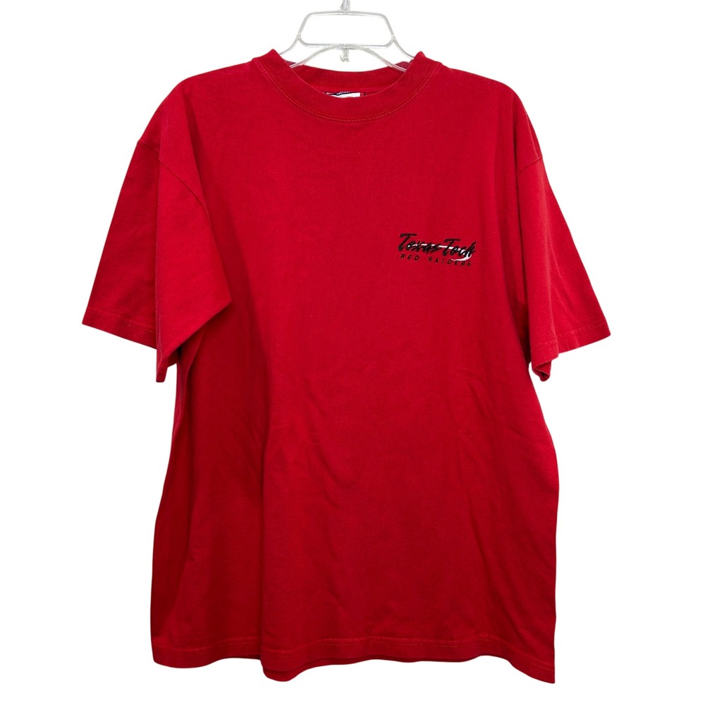 Texas Tech Red Raiders Cadre Athletic T-Shirt Mens Large Embroidered Logo TTU